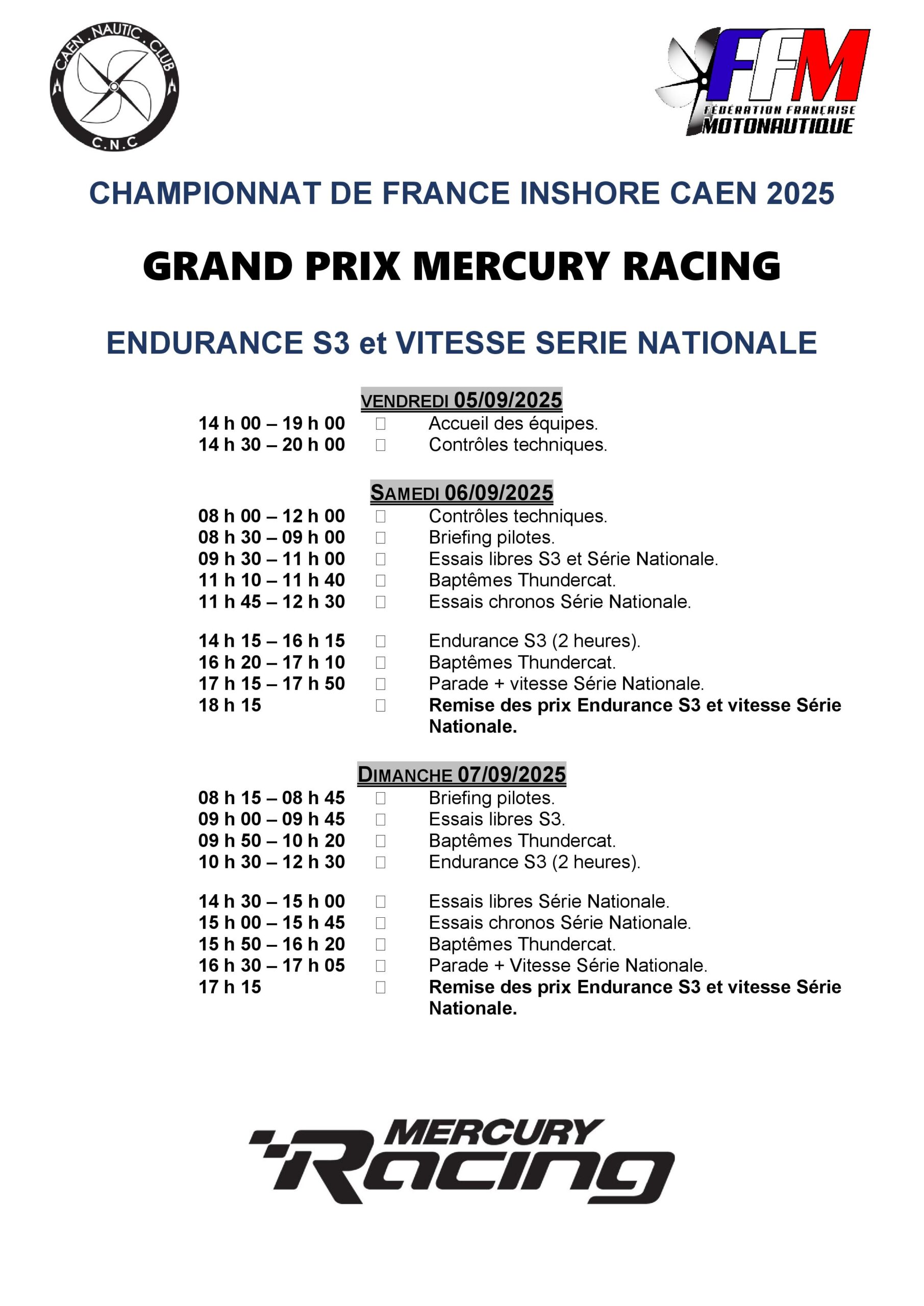 TIMING GRAND PRIX MERCURY MARINE CAEN 2025 Vdef TIMING 2025